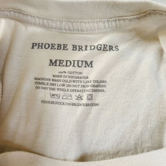 Phoebe Bridgers Off White Tshirt With Graphics Size Medium - Picture 4 of 5